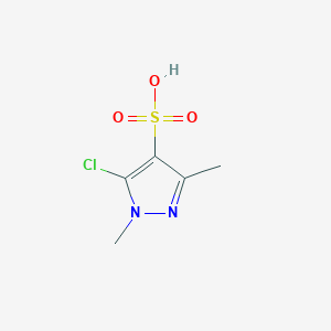 molecular formula C5H7ClN2O3S B1363951 5-Chloro-1,3-dimethyl-1H-pyrazole-4-sulfonic acid CAS No. 499785-48-7