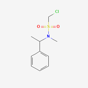 molecular formula C10H14ClNO2S B13639527 1-chloro-N-methyl-N-(1-phenylethyl)methanesulfonamide 