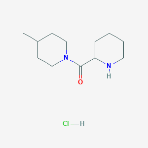 molecular formula C12H23ClN2O B1363955 (4-Methylpiperidino)(2-piperidinyl)methanone hydrochloride CAS No. 690634-80-1