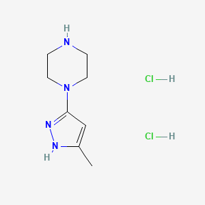 1-(3-methyl-1H-pyrazol-5-yl)piperazine dihydrochloride