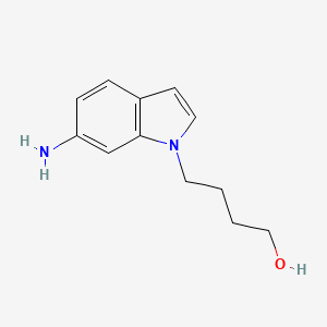 molecular formula C12H16N2O B13639571 4-(6-Amino-1h-indol-1-yl)butan-1-ol 