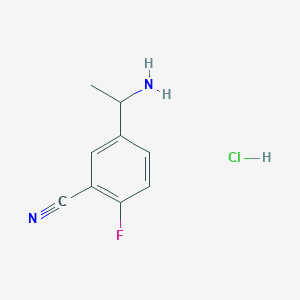 5-(1-Aminoethyl)-2-fluorobenzonitrile hydrochloride