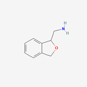 molecular formula C9H11NO B13639617 2-Benzofuranmethanamine, 2,3-dihydro- 