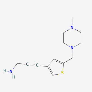 molecular formula C13H19N3S B13639645 3-(5-((4-Methylpiperazin-1-yl)methyl)thiophen-3-yl)prop-2-yn-1-amine 