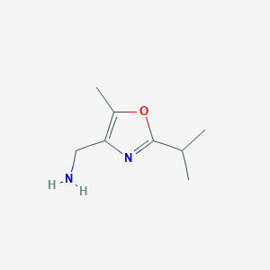 molecular formula C8H14N2O B13639656 (2-Isopropyl-5-methyloxazol-4-yl)methanamine 