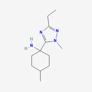 1-(3-Ethyl-1-methyl-1h-1,2,4-triazol-5-yl)-4-methylcyclohexan-1-amine