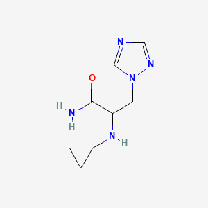 molecular formula C8H13N5O B13639703 2-(Cyclopropylamino)-3-(1h-1,2,4-triazol-1-yl)propanamide 