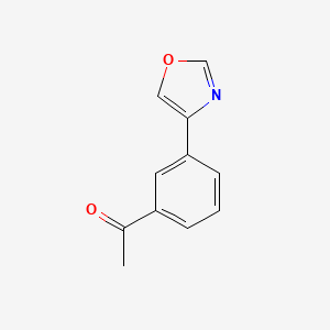 molecular formula C11H9NO2 B13639718 1-(3-(Oxazol-4-yl)phenyl)ethanone 