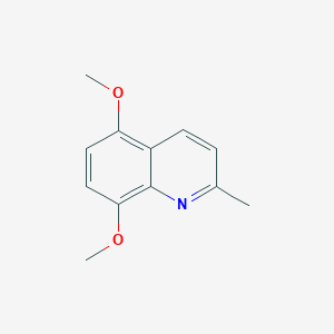 molecular formula C12H13NO2 B13639813 5,8-Dimethoxy-2-methylquinoline 