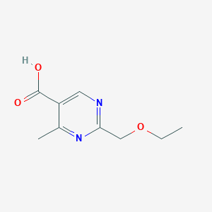 molecular formula C9H12N2O3 B13639824 2-(Ethoxymethyl)-4-methylpyrimidine-5-carboxylic acid 