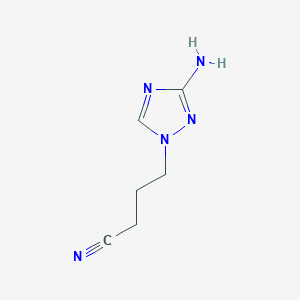 molecular formula C6H9N5 B13639828 4-(3-Amino-1h-1,2,4-triazol-1-yl)butanenitrile 