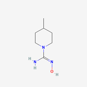 molecular formula C7H15N3O B13639839 N-Hydroxy-4-methylpiperidine-1-carboximidamide 