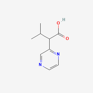 3-Methyl-2-(pyrazin-2-yl)butanoic acid