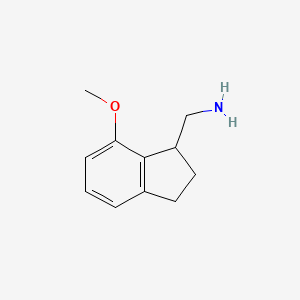 molecular formula C11H15NO B13639867 (7-methoxy-2,3-dihydro-1H-inden-1-yl)methanamine 