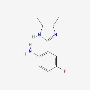 2-(4,5-dimethyl-1H-imidazol-2-yl)-4-fluoroaniline