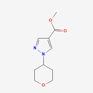 molecular formula C10H14N2O3 B13639885 methyl 1-(oxan-4-yl)-1H-pyrazole-4-carboxylate 