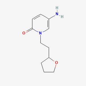 molecular formula C11H16N2O2 B13639887 5-Amino-1-(2-(tetrahydrofuran-2-yl)ethyl)pyridin-2(1h)-one 