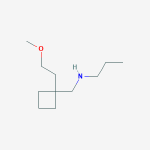 molecular formula C11H23NO B13639900 {[1-(2-Methoxyethyl)cyclobutyl]methyl}(propyl)amine 