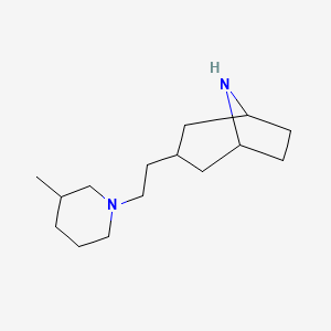 molecular formula C15H28N2 B13639916 3-(2-(3-Methylpiperidin-1-yl)ethyl)-8-azabicyclo[3.2.1]octane 