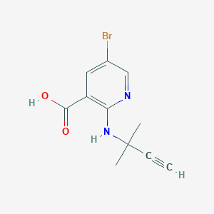 5-Bromo-2-((2-methylbut-3-yn-2-yl)amino)nicotinic acid