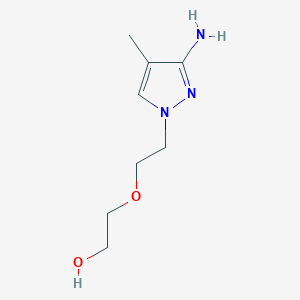 molecular formula C8H15N3O2 B13639938 2-(2-(3-Amino-4-methyl-1h-pyrazol-1-yl)ethoxy)ethan-1-ol 