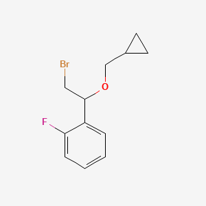 1-(2-Bromo-1-(cyclopropylmethoxy)ethyl)-2-fluorobenzene