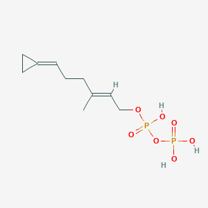 molecular formula C10H18O7P2 B136400 6-Cyclopropylidene-3-methyl-2-hexen-1-yl pyrophosphate CAS No. 155330-43-1