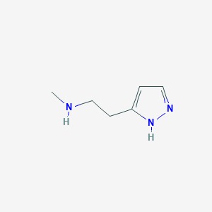 molecular formula C6H11N3 B13640001 n-Methyl-2-(1h-pyrazol-3-yl)ethan-1-amine 