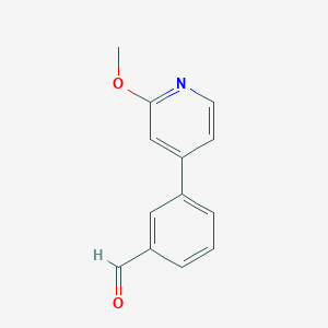 molecular formula C13H11NO2 B13640007 3-(2-Methoxypyridin-4-yl)benzaldehyde 