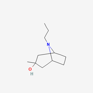 molecular formula C11H21NO B13640015 3-Methyl-8-propyl-8-azabicyclo[3.2.1]octan-3-ol 