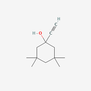 molecular formula C12H20O B13640022 1-Ethynyl-3,3,5,5-tetramethylcyclohexan-1-ol CAS No. 85933-10-4