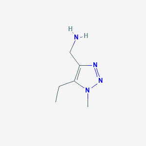 molecular formula C6H12N4 B13640025 (5-ethyl-1-methyl-1H-1,2,3-triazol-4-yl)methanamine 