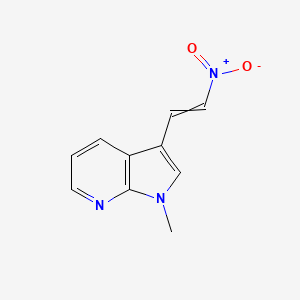 molecular formula C10H9N3O2 B13640061 1-Methyl-3-(2-nitroethenyl)pyrrolo[2,3-b]pyridine 