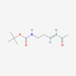 molecular formula C11H19NO3 B13640066 tert-Butyl (E)-(5-oxohex-3-en-1-yl)carbamate 