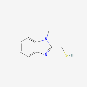 molecular formula C9H10N2S B13640080 (1-methyl-1H-1,3-benzodiazol-2-yl)methanethiol 