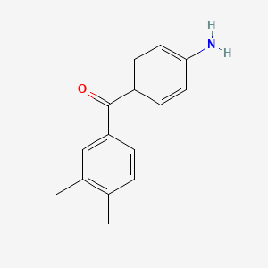 molecular formula C15H15NO B1364011 (4-Aminophenyl)(3,4-dimethylphenyl)methanone CAS No. 71969-25-0