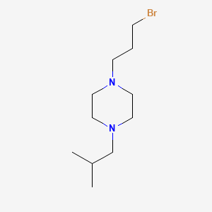 molecular formula C11H23BrN2 B13640134 1-(3-Bromopropyl)-4-isobutylpiperazine 