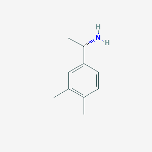 molecular formula C10H15N B13640142 (1S)-1-(3,4-dimethylphenyl)ethan-1-amine 