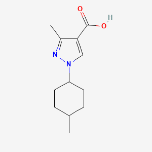 molecular formula C12H18N2O2 B13640164 3-Methyl-1-(4-methylcyclohexyl)-1h-pyrazole-4-carboxylic acid 