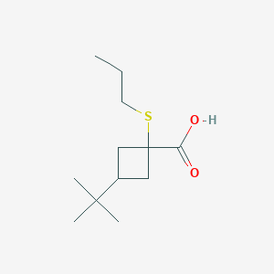 3-(Tert-butyl)-1-(propylthio)cyclobutane-1-carboxylic acid