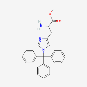 molecular formula C26H25N3O2 B13640243 (S)-2-Amino-3-(1-trityl-1H-imidazol-4-YL)-propionic acid methyl ester 