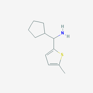 molecular formula C11H17NS B13640246 Cyclopentyl(5-methylthiophen-2-yl)methanamine 