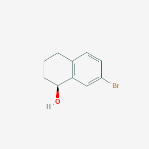 molecular formula C10H11BrO B13640332 (1S)-7-bromo-1,2,3,4-tetrahydronaphthalen-1-ol 