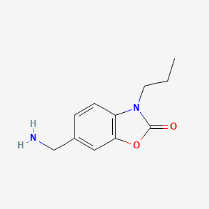 molecular formula C11H14N2O2 B13640341 6-(Aminomethyl)-3-propylbenzo[d]oxazol-2(3h)-one 