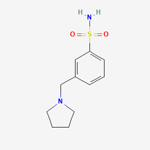 molecular formula C11H16N2O2S B13640367 3-(Pyrrolidin-1-ylmethyl)benzenesulfonamide 