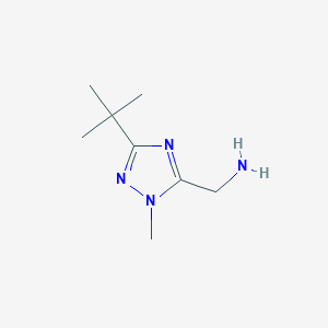 molecular formula C8H16N4 B13640412 (3-(Tert-butyl)-1-methyl-1h-1,2,4-triazol-5-yl)methanamine 