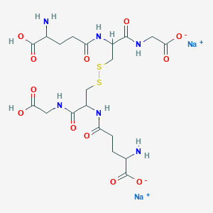 disodium;2-amino-5-[[3-[[2-[(4-amino-4-carboxybutanoyl)amino]-3-(carboxylatomethylamino)-3-oxopropyl]disulfanyl]-1-(carboxymethylamino)-1-oxopropan-2-yl]amino]-5-oxopentanoate