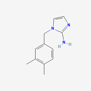 molecular formula C12H15N3 B13640435 1-(3,4-Dimethylbenzyl)-1h-imidazol-2-amine 