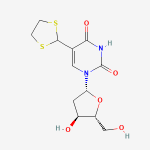 5-(1,3-Dithiolan-2-yl)-1-((2R,4S,5R)-4-hydroxy-5-(hydroxymethyl)tetrahydrofuran-2-yl)pyrimidine-2,4(1H,3H)-dione