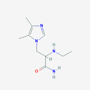 molecular formula C10H18N4O B13640448 3-(4,5-Dimethyl-1h-imidazol-1-yl)-2-(ethylamino)propanamide 